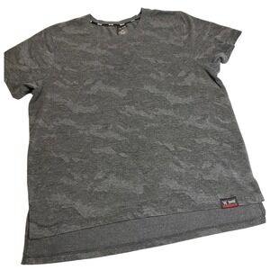 TAPOUT Gray On‎ Gray Camo Print Mens XL Soft Stretch MMA Workout Shirt